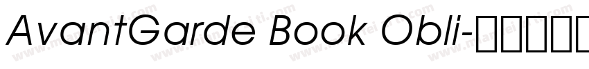 AvantGarde Book Obli字体转换